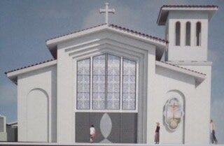 Planned outside front of the new Holy Cross