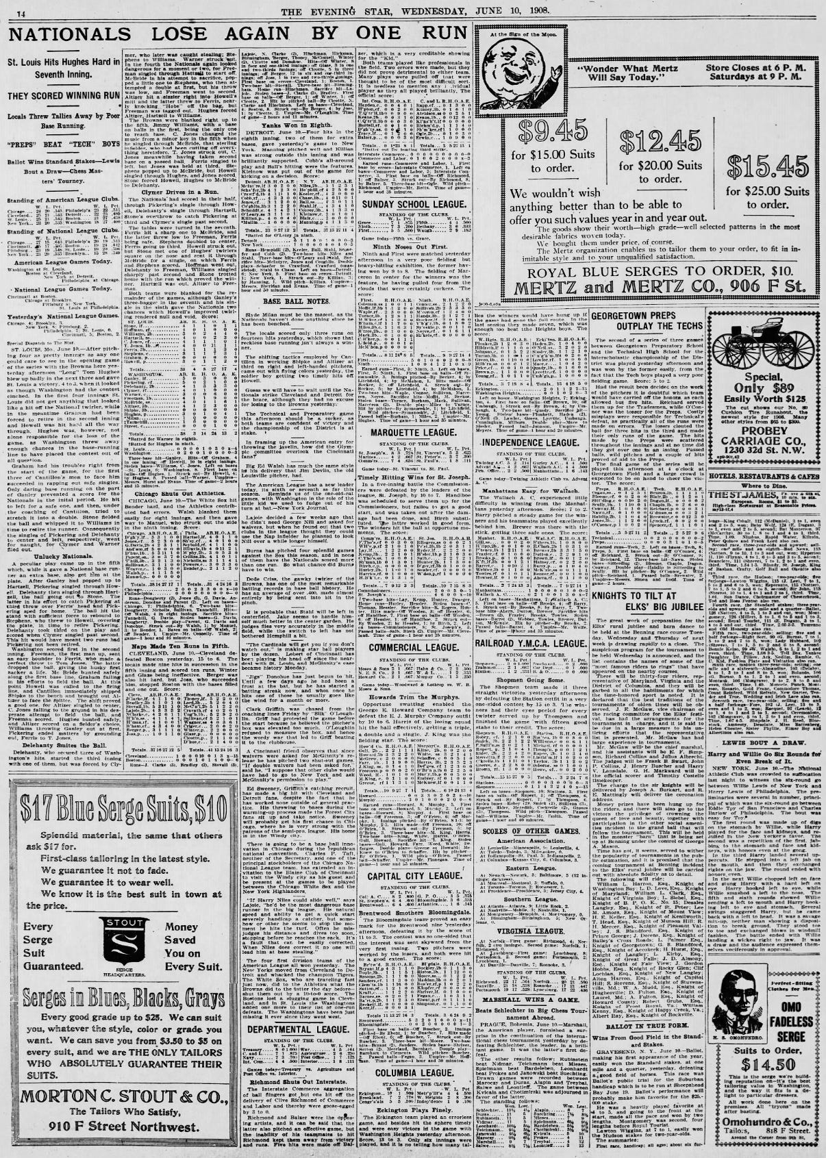 1908 Washington Evening Star