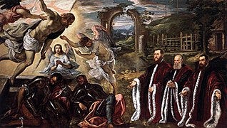File:Domenico Tintoretto - Resurrection and Three Avogadori - WGA19630.jpg