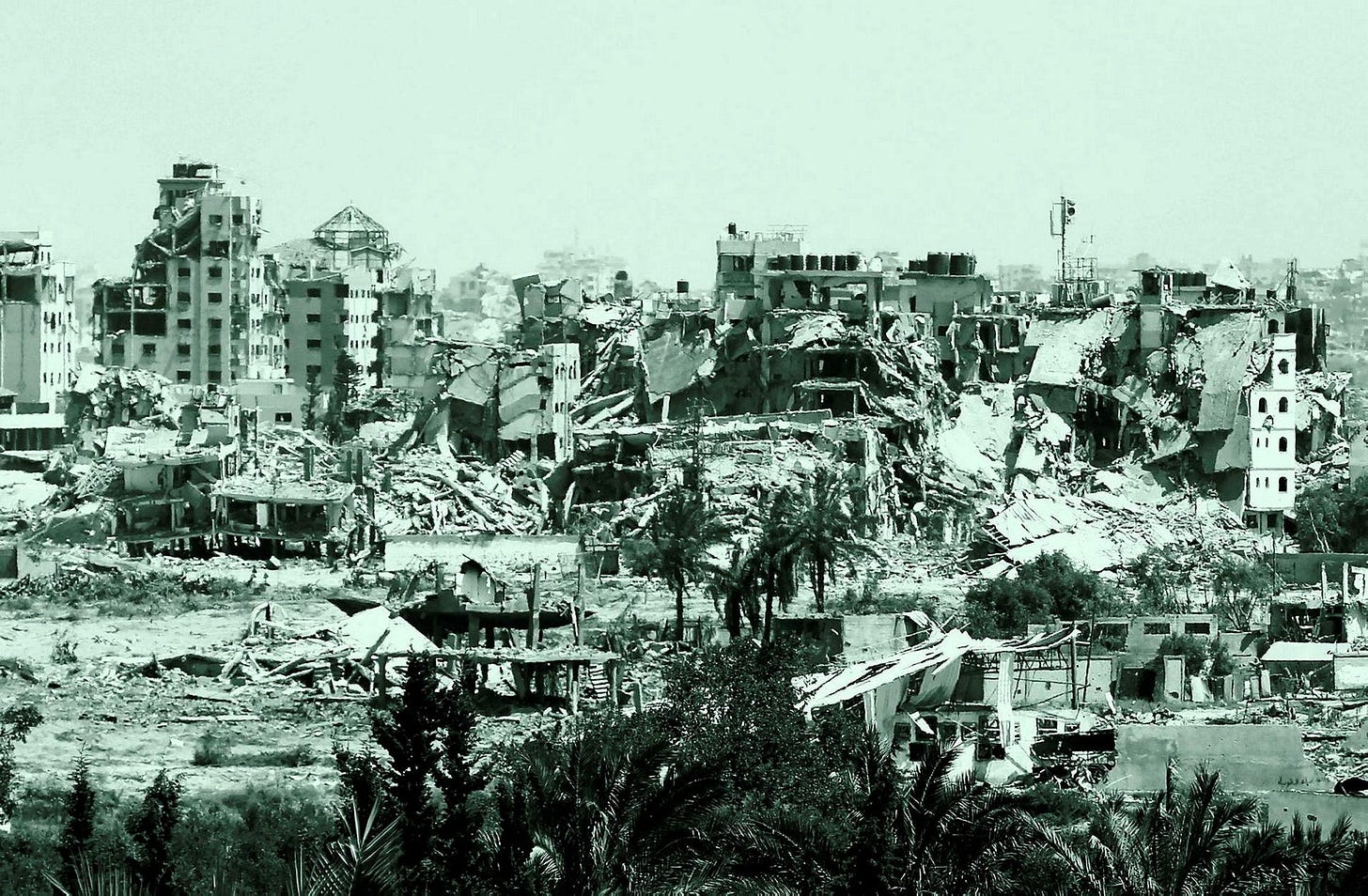 Destroyed houses in the Netzarim corridor area, April.