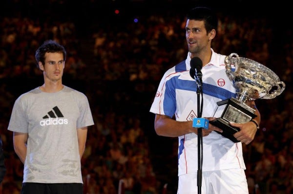 andy murray obstacle with novak djokovic 2015