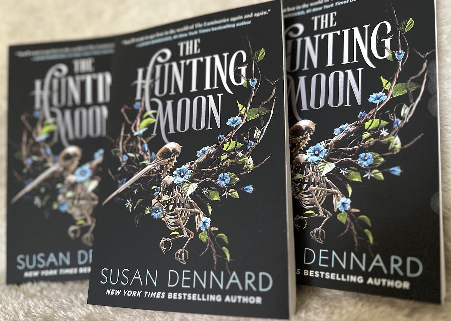 Paperback copies of the US version of the Hunting Moon