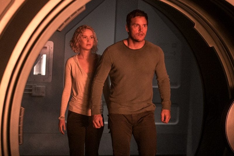 New Chris Pratt and Jennifer Lawrence 'Passenger' spaceship images hit 2016 images