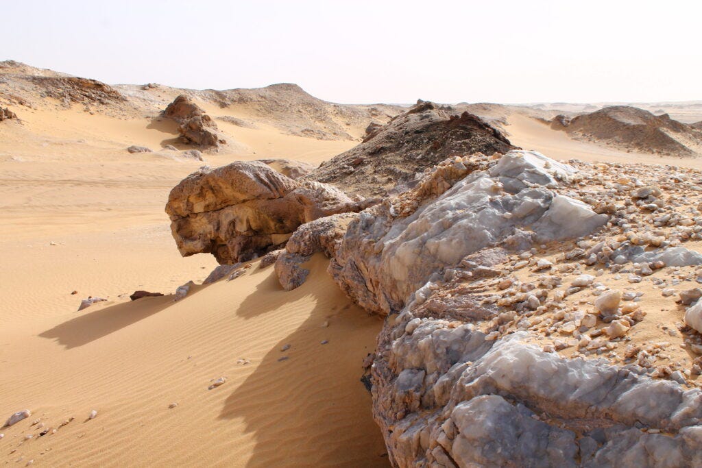 Large crystal formation in the sand on Crystal Mountain.