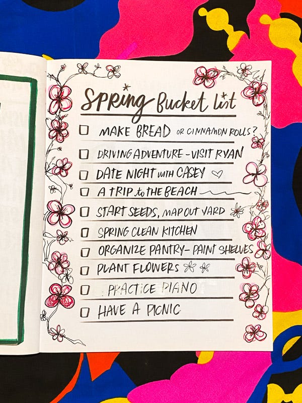 Spring Bucket List 2021- Shutterbean.com