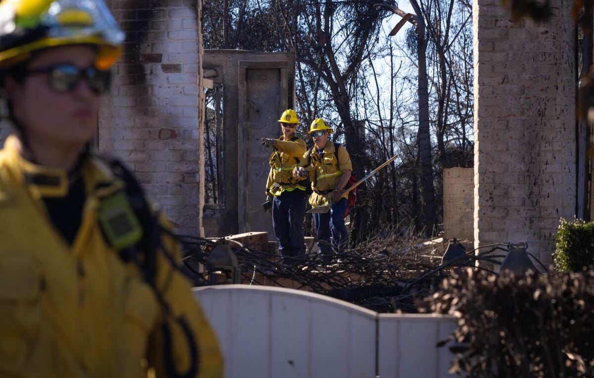 L.A. firefighters at the Palisades fire