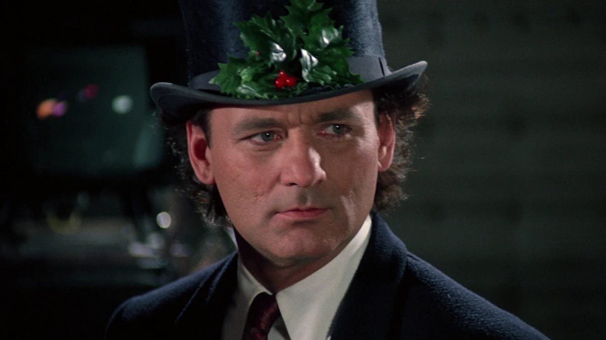 Scrooged starring Bill Murray, Karen Allen, Carol Kane. Click here to check it out.