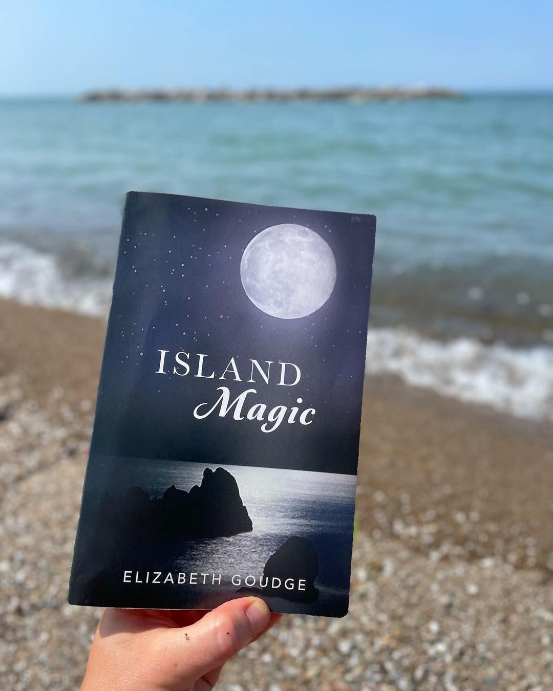 Island Magic by Elizabeth Goudge on the beach