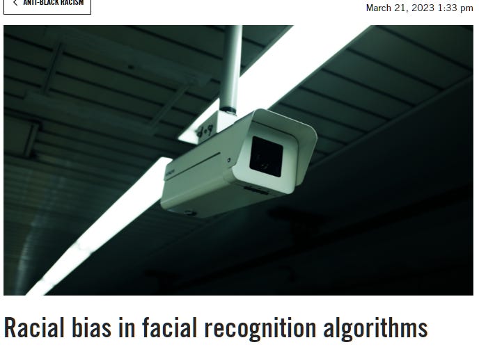 Racial bias in facial recognition algorithms