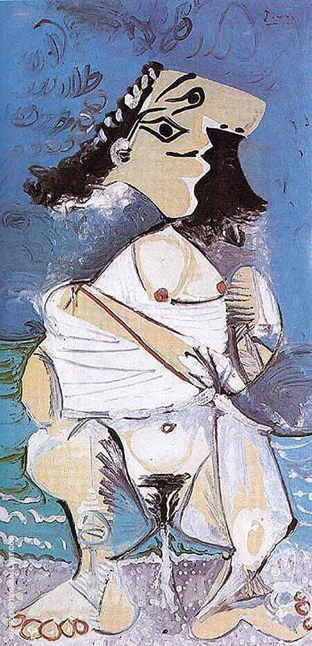 Woman Pissing 1965 by Pablo Picasso | Oil Painting Reproduction