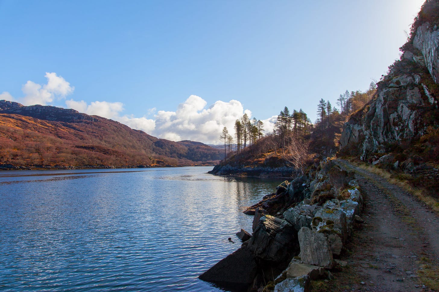 Eilean Shona path to the old School House