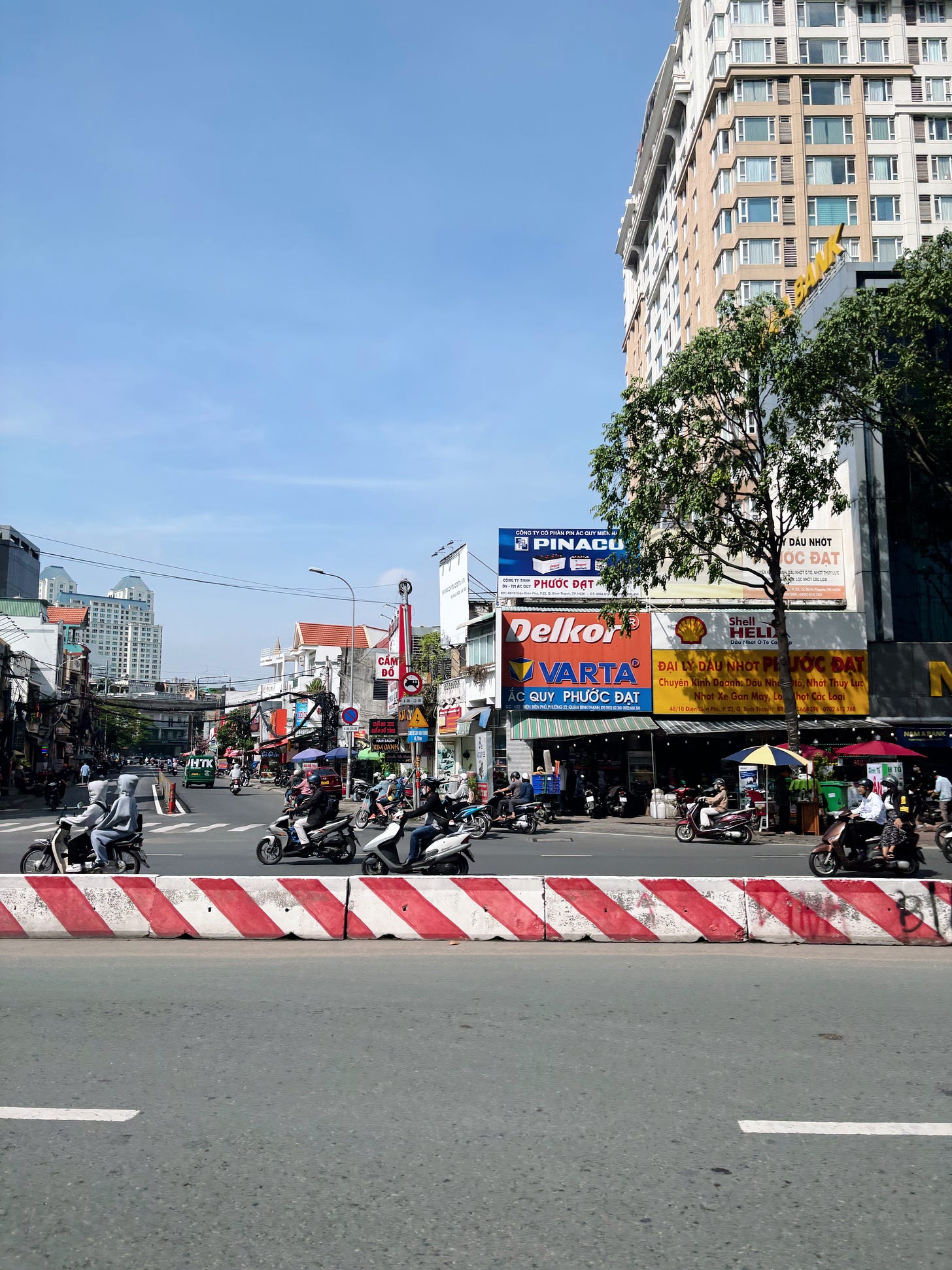 Street and motorbikes in Vietnam