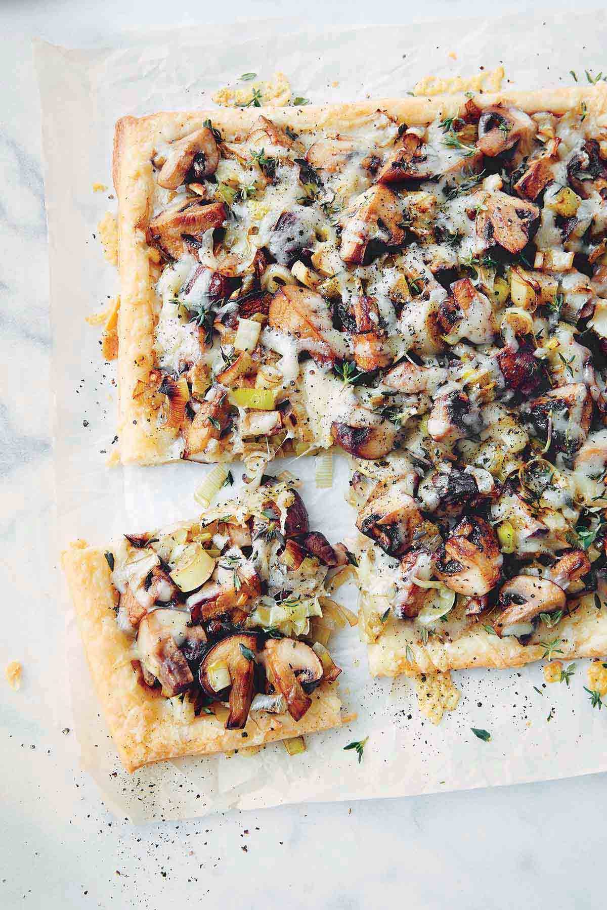 Mushroom, Leek, and Gruyère Tart