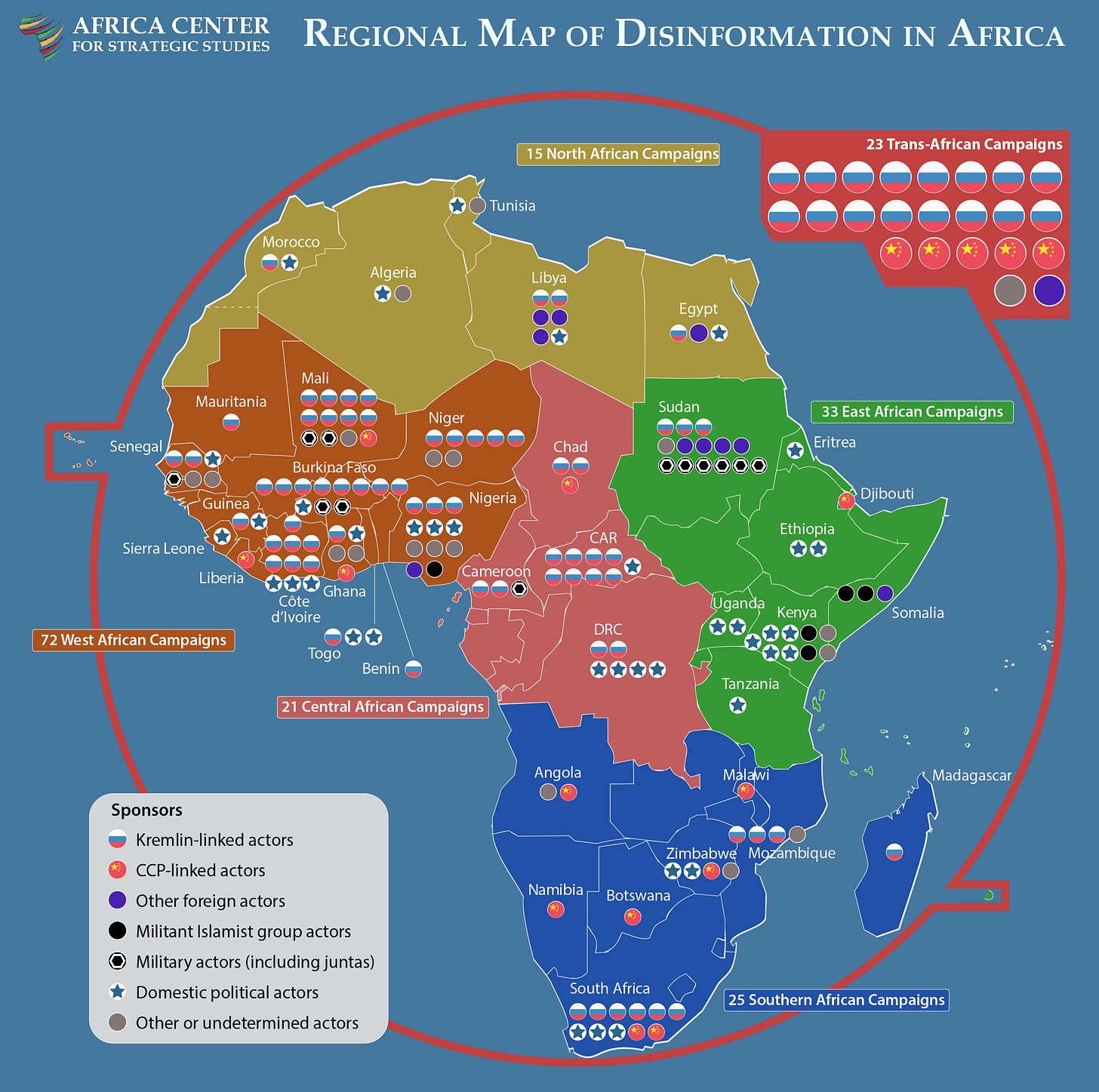 There are over 100 disinformation campaigns across different regions on the continent