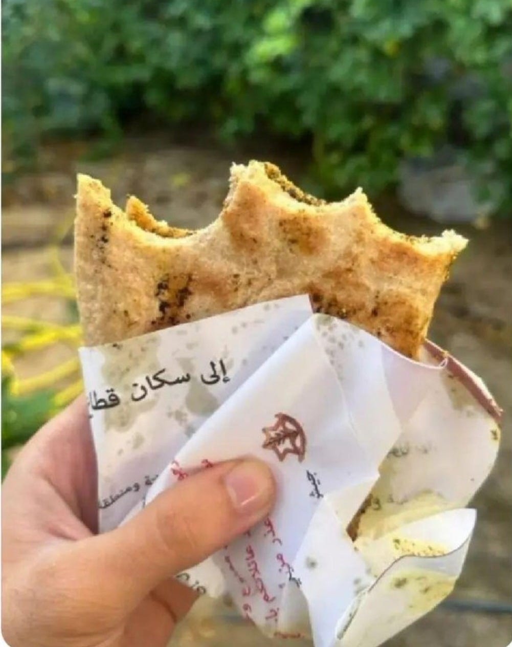 Colonial leaflets from Israel used to make sandwich wraps