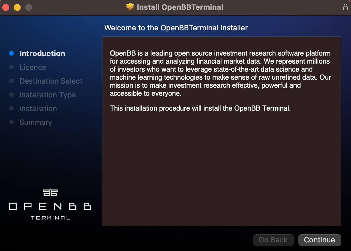 Install OpenBB Terminal (Screenshot by authors)