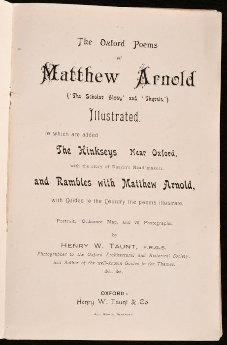 Ornate title page for The Oxford Poems of Matthew Arnold