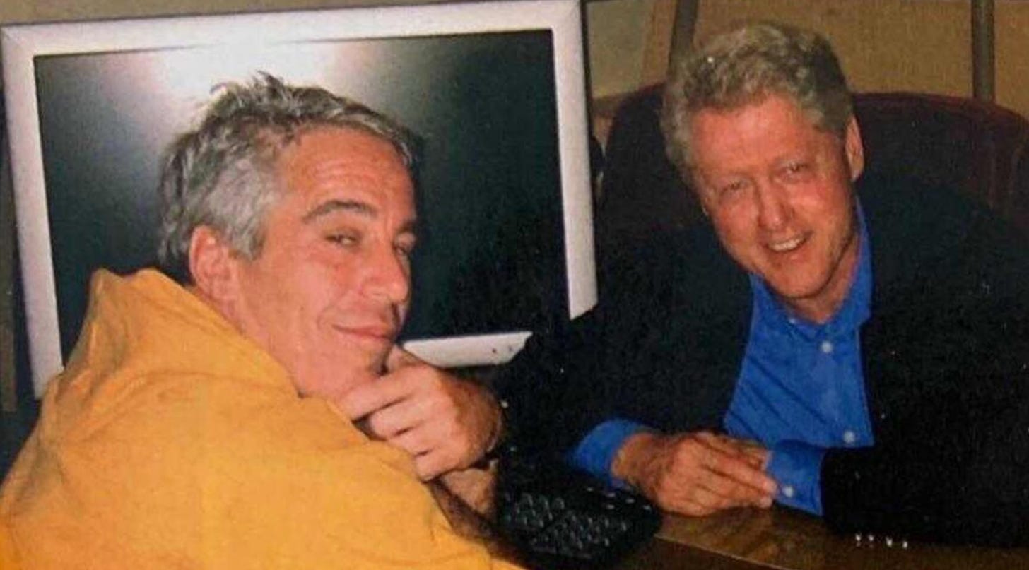 Epstein, left, pictured with former US President Bill Clinton, right