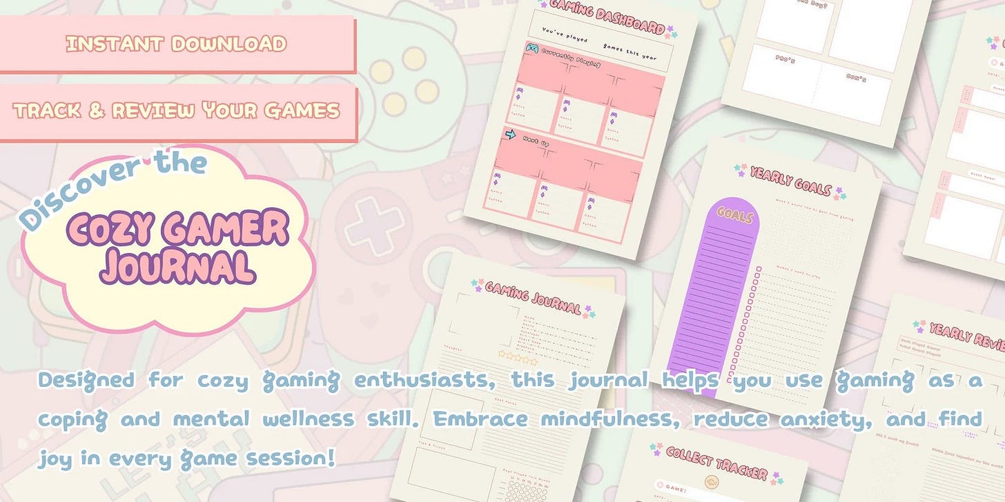 Cozy Gamer Journal info