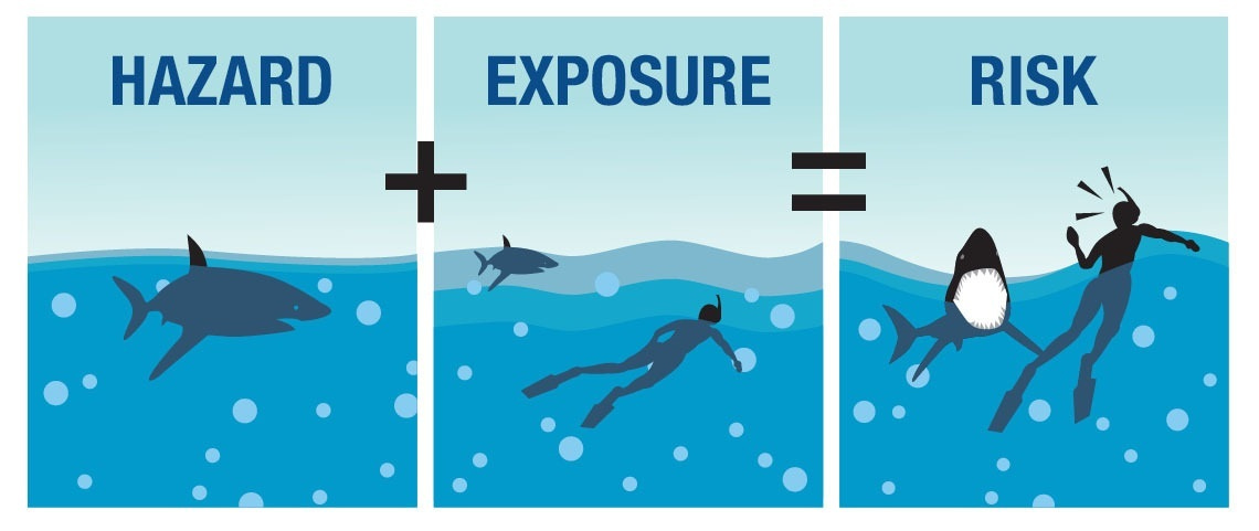 FIGURE 1. A VISUALIZATION OF HAZARD EXPOSURE AND RISK. IMAGE CREDIT: EXPONENT