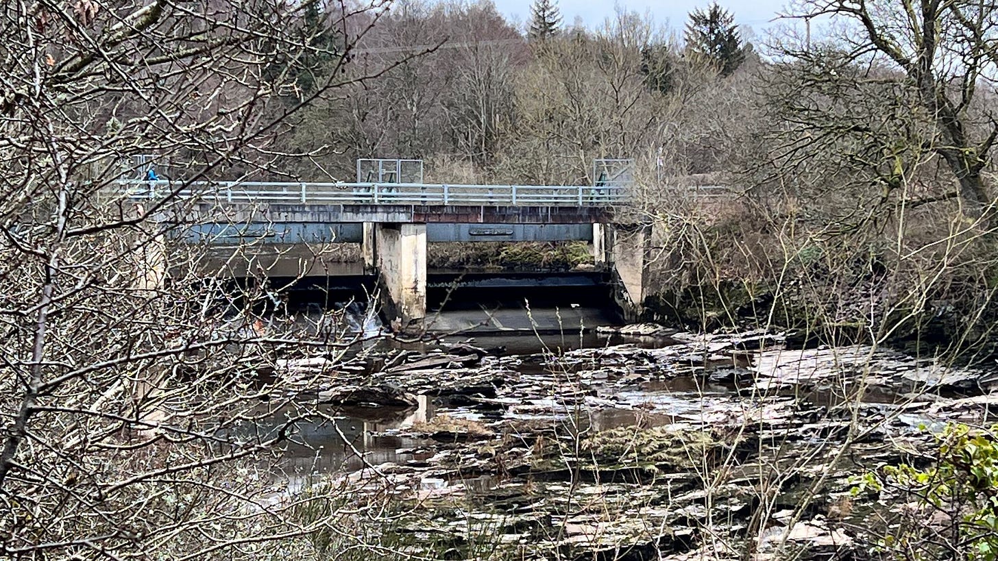 The bridge at the end of the Clyde Walkway