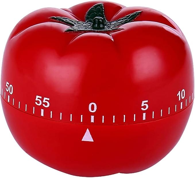 A pomodoro - tomato-shaped timer