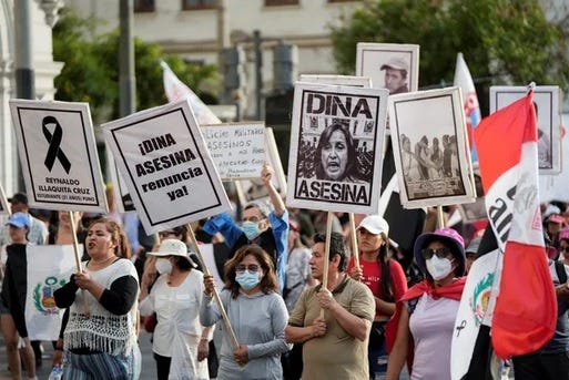 Após quase 50 mortes, protestos por renúncia da presidente do Peru chegam a  Lima