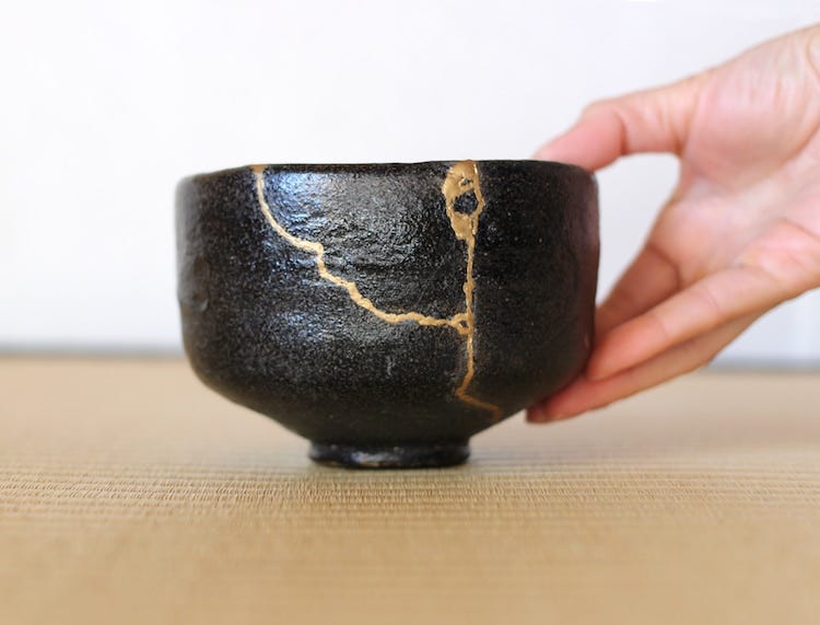 Kintsugi, a Centuries-Old Japanese Method of Repairing Pottery with Gold