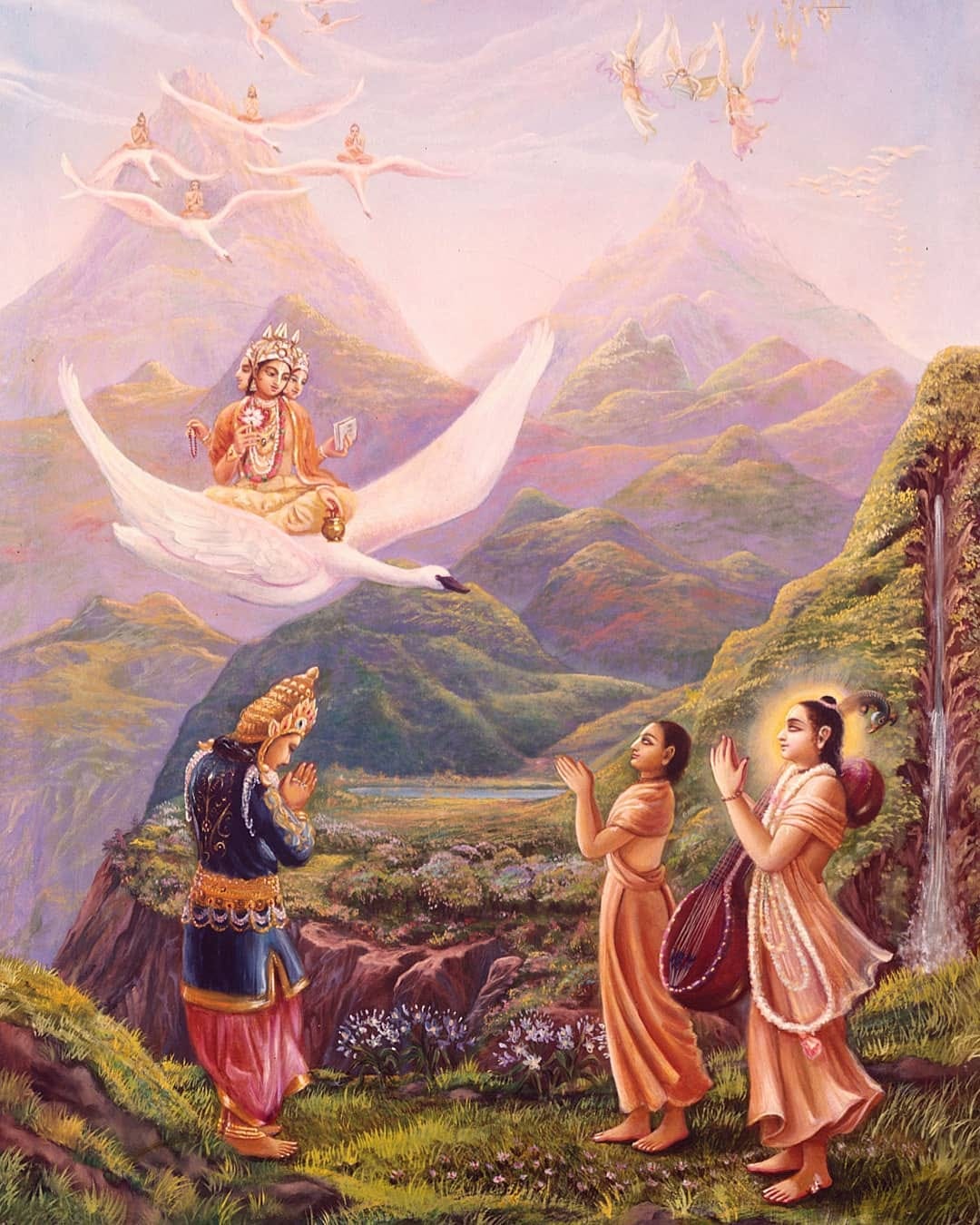 r/hinduism - Lord Brahma and Narada Muni