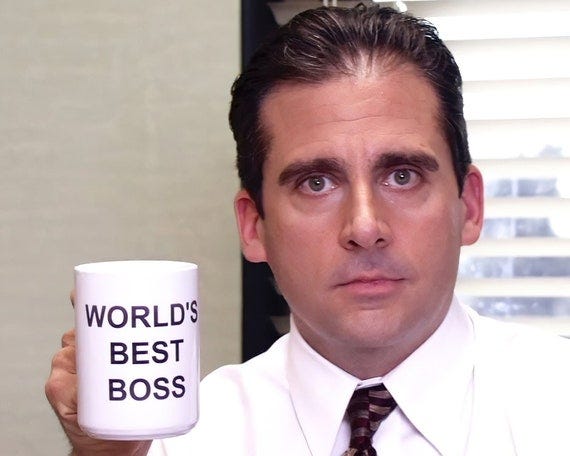 The Office World's Best Boss Mug Screen Accurate 15oz Coffee Cup Michael  Scott Replica Memorabilia Merchandise - Etsy