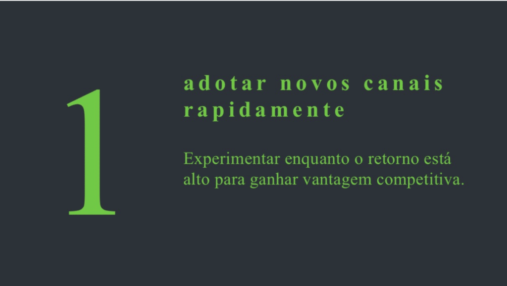 adotar novos canais rapidamente