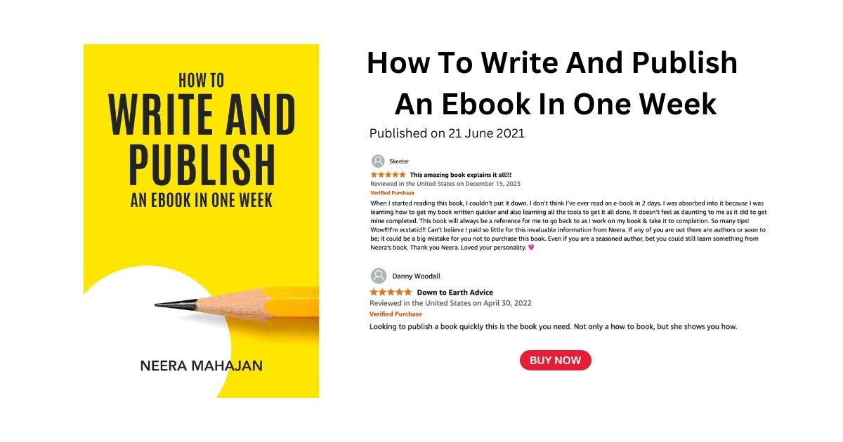 How To Write And Publish An Ebook In One Week