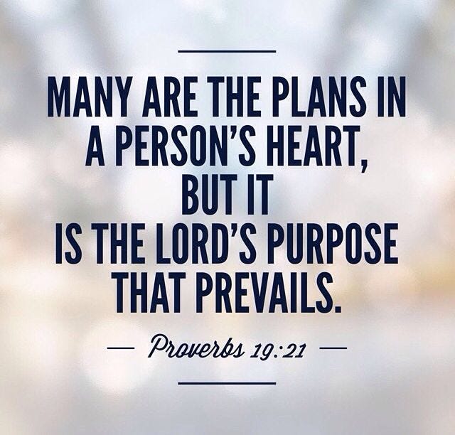 Many are the plans in a person's heart, but it is the Lord's purpose that  prevails Proverbs 19:21. God's … | Proverbs 19 21, Inspirational bible  quotes, Bible words
