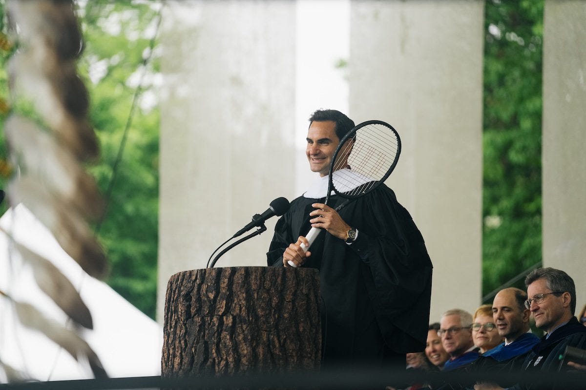 Tennis legend Roger Federer's Dartmouth commencement speech goes viral