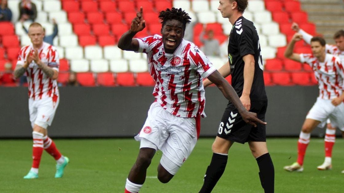 Richard Odada scores for Aalborg in his first start for Danish side - Pulse  Sports Kenya