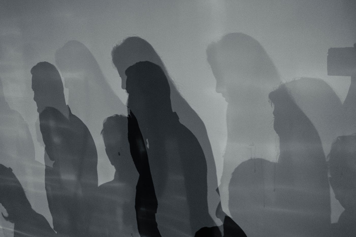 Human silhouettes on the wall.