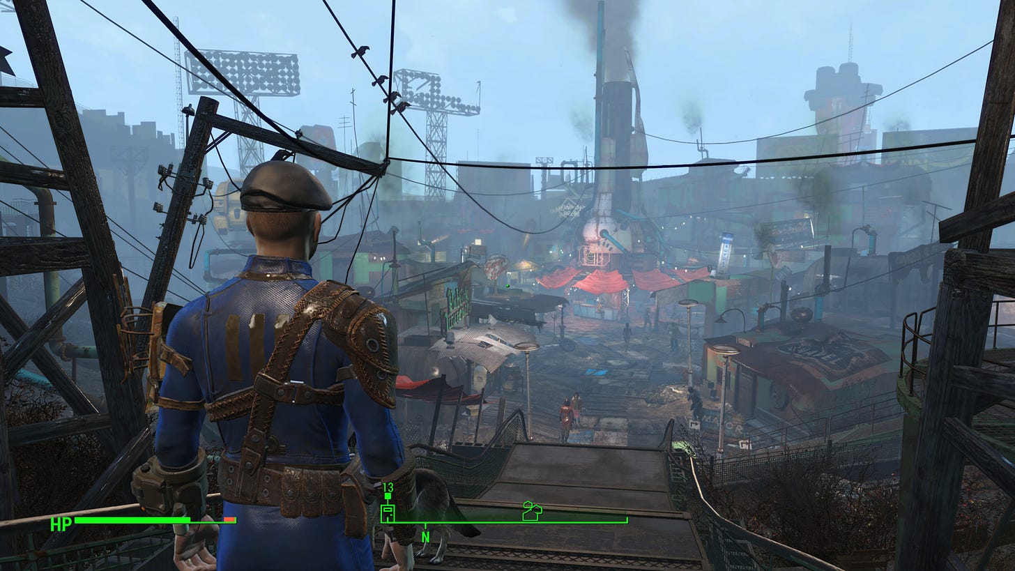 Φτάνοντας στη Diamond City στο Fallout 4