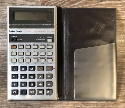 Vintage Radio Shack 10 Digit LCD Scientific Pocket Calculator EC-499 Tested - Picture 1 of 3