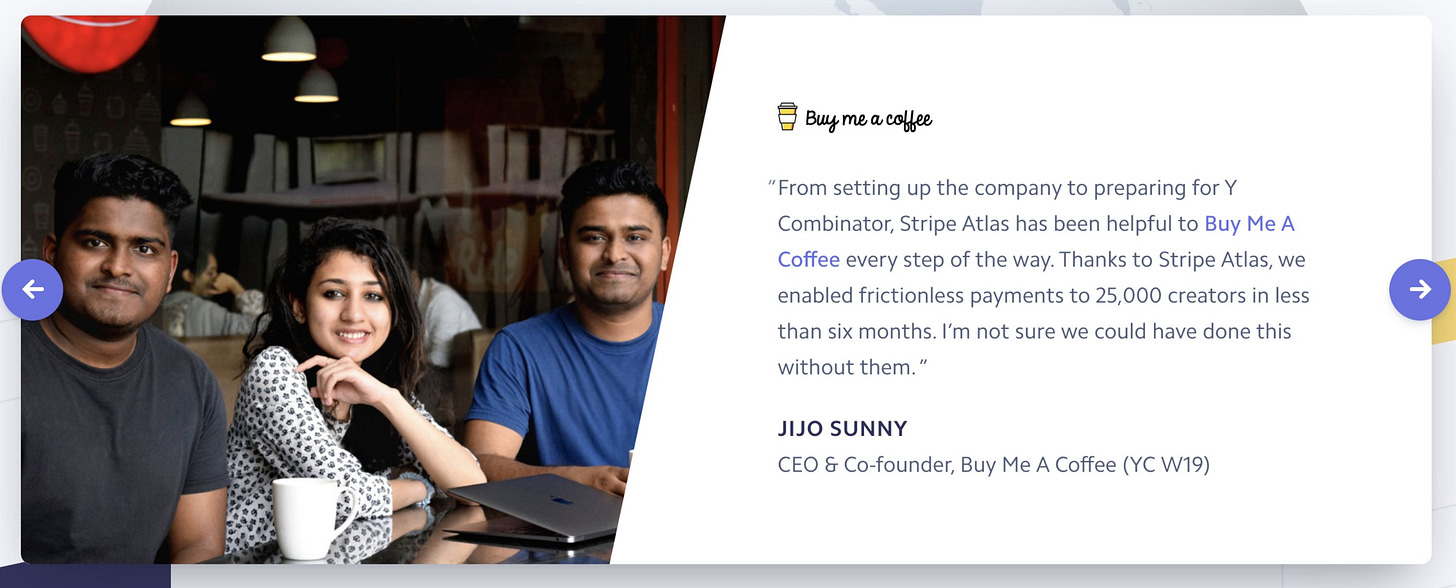 Jijo Sunny on X: "Back when we were featured on the Atlas homepage. That  BMC logo though. 😭 Fun fact: we ended up building 5 platform businesses on  top of Stripe Connect.