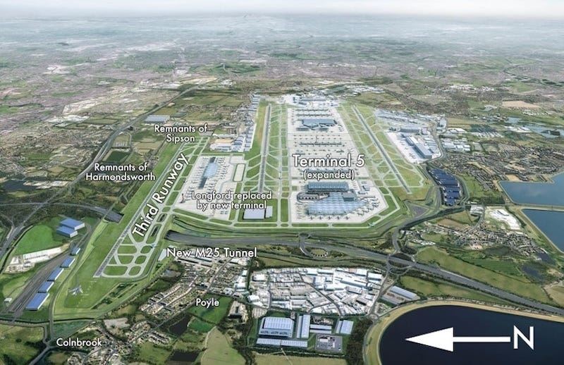 Heathrow Airport of the future. Listed buildings not pictured... because they've all been bulldozed 