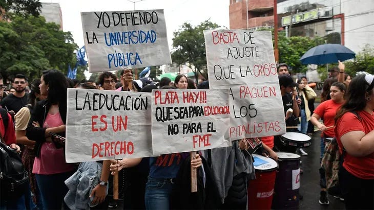 Aseguran que la Marcha Universitaria será "otra bala de plata" para Milei