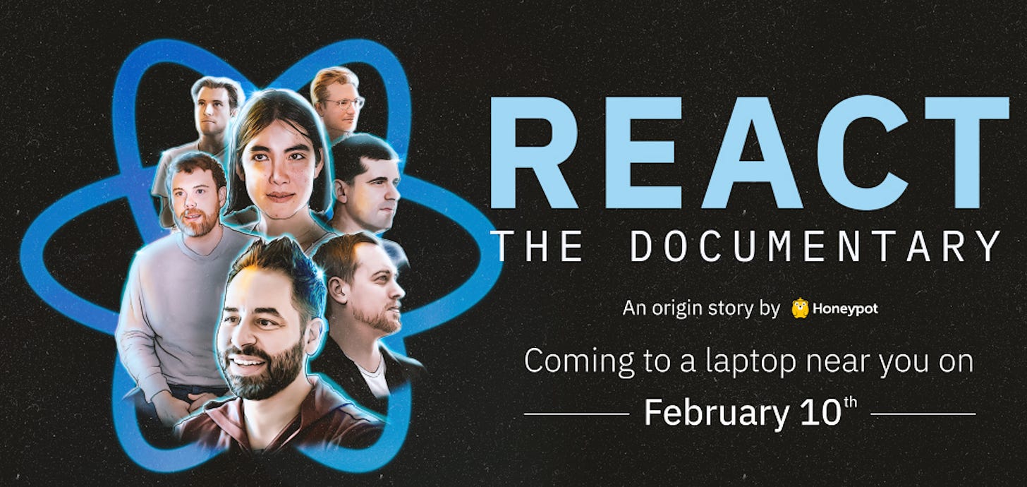 The teaser for the React documentary.
