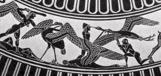 Pygmies Fighting Cranes on the Francois Vase