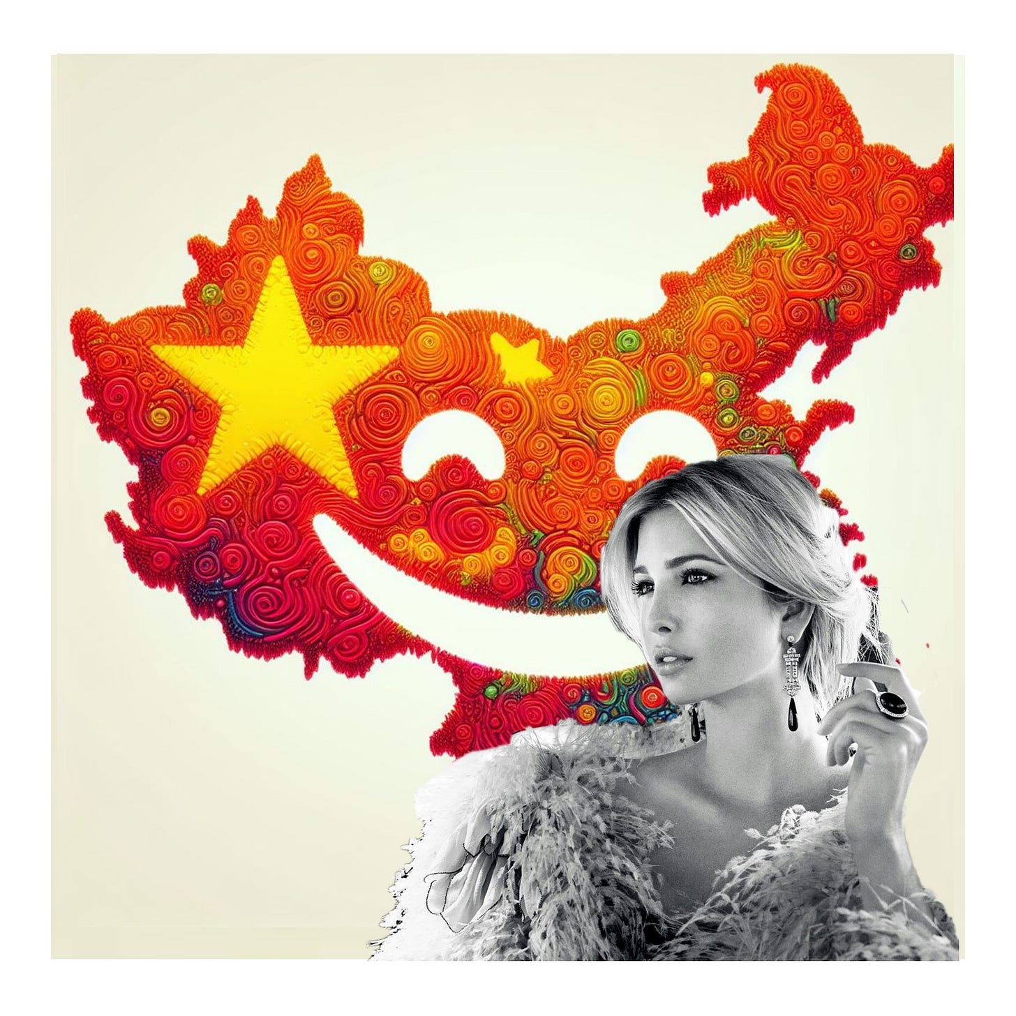 Glamorous Ivanka Trump and a happy China