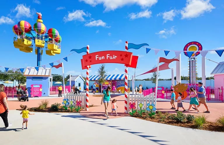 Peppa Pig Theme Park fun fair.