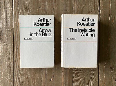 Vtg THE INVISIBLE WRITING &amp; ARROW IN THE BLUE Arthur Koestler 1969  HC/DJ Ex-Lib | eBay