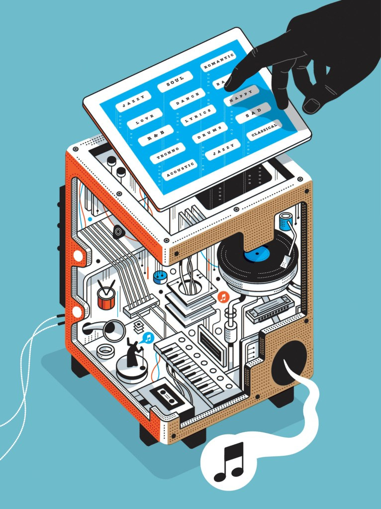 AI music-generation illustration