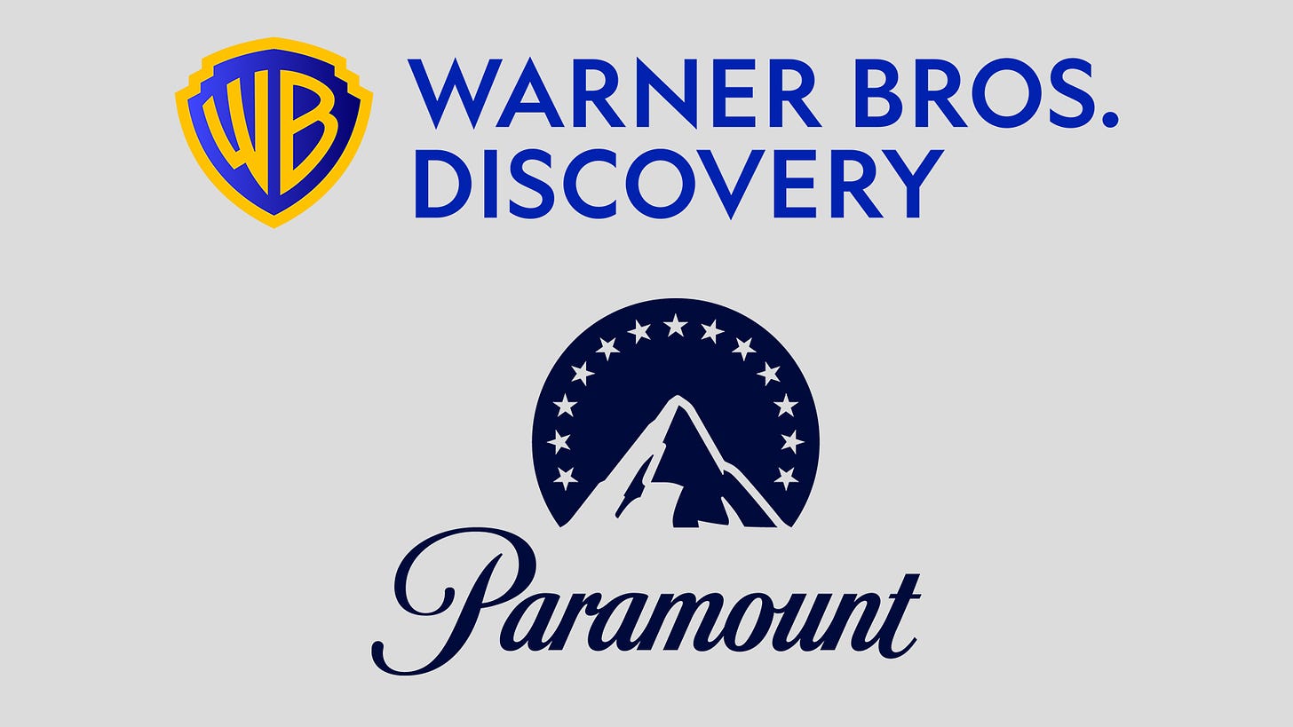 Warner Bros Discovery Paramount merger logo