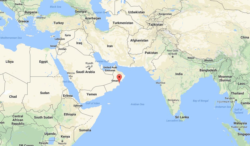 Location of Dumq, Oman.