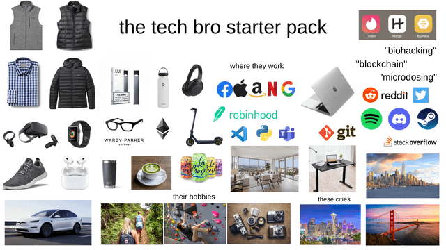 r/starterpacks - the tech bro starter pack